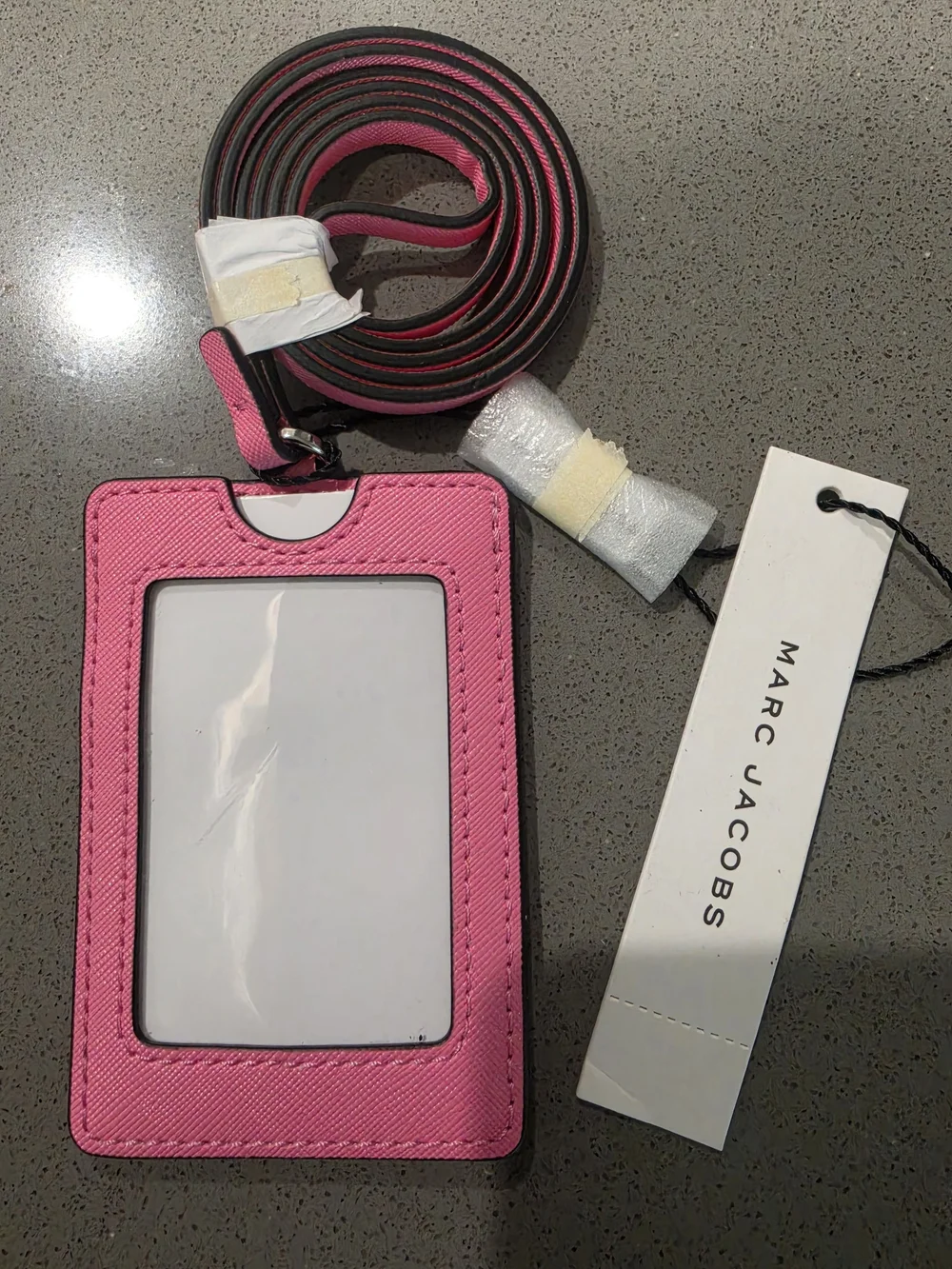 Marc Jacobs Petal Pink Card Holder with Detachable Lanyard